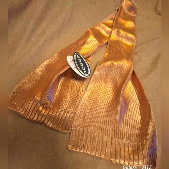 Scoop Rose Gold Metalic Knit Scarf - Picture 1 of 5